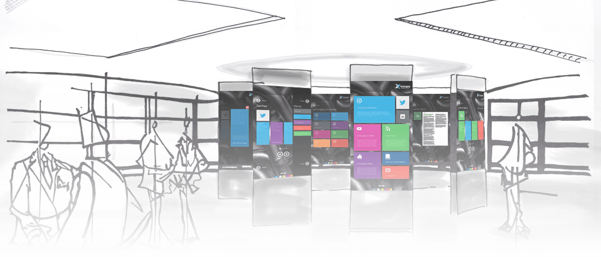 Xchanging Touch Table & Totem Reception Experience