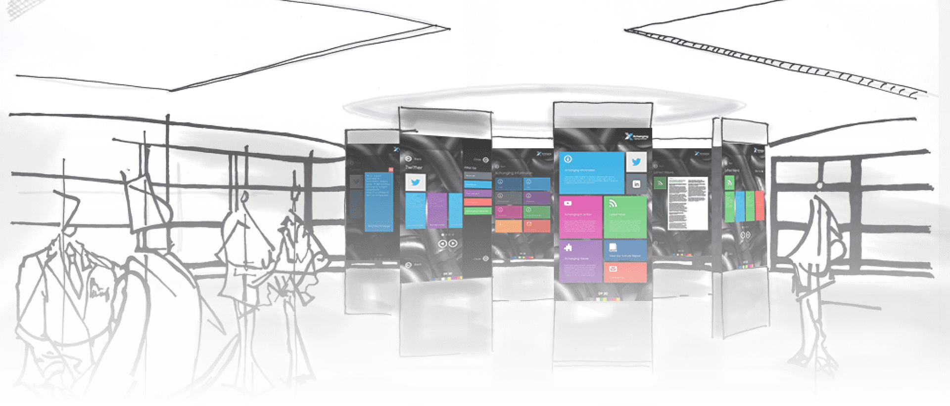 Xchanging Touch Table & Totem Reception Experience